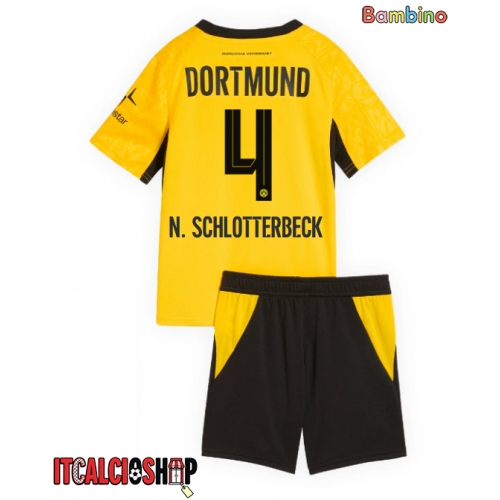 Borussia Dortmund Nico Schlotterbeck #4 Prima Maglia Bambino 2026-27 Manica Corta (+ Pantaloni corti)